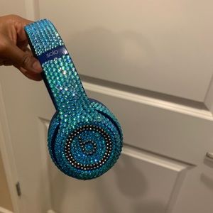 Bling Blue Beats headphones